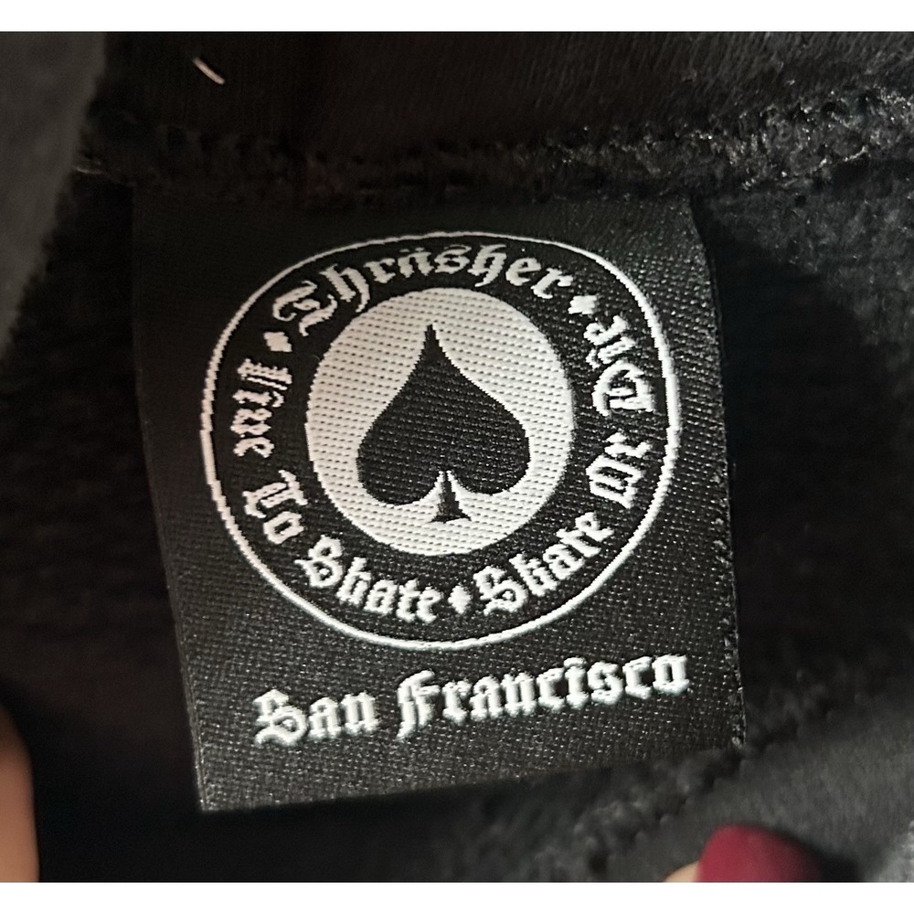 Thrasher San Francisco Skate or Die Live to Skate Board Black Hoodie Men's Small - Picture 4 of 6